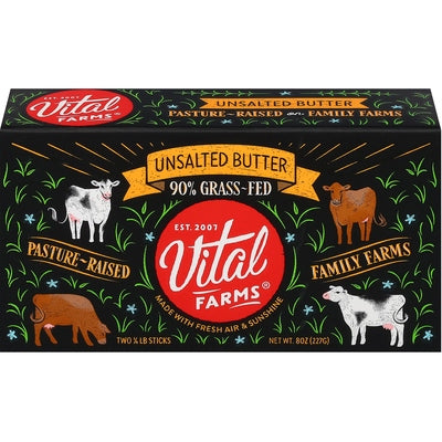 Vital Farms Butter Unsalted 12/8 oz [UNFI #2136463 ] [ebt]