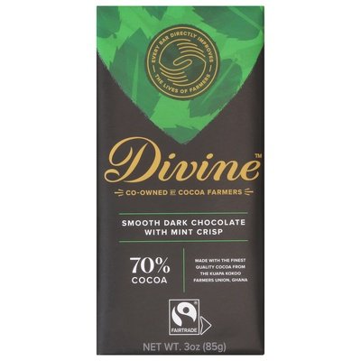 Divine Chocolate Dark Chocolate Smooth 12/3 OZ [UNFI-CARLISLE #2398410] [ebt]