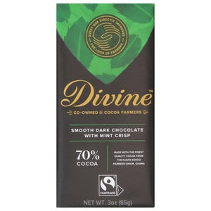 Divine Chocolate Dark Chocolate Smooth 12/3 OZ [UNFI-CARLISLE #2398410] [ebt]