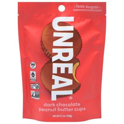 Unreal Peanut Butter Cups Dark Chocolate 6/4.2 OZ [UNFI #1830397] [ebt]
