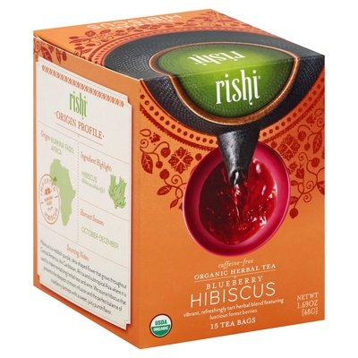 Rishi Tea Herbal Tea Organic Blueberry Hibiscus Bags Og2 6/15 BAG [UNFI #1588094] [ebt]