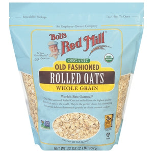 Bobs Red Mill Rolled Oats Organic Whole Grain Old Fashioned Og2 4/32 oz [UNFI #2276012 ] [ebt]