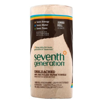 Seventh Generation Paper Towels Jumbo Roll Unbleached 2-Ply 30/120 CT [UNFI #332478] T