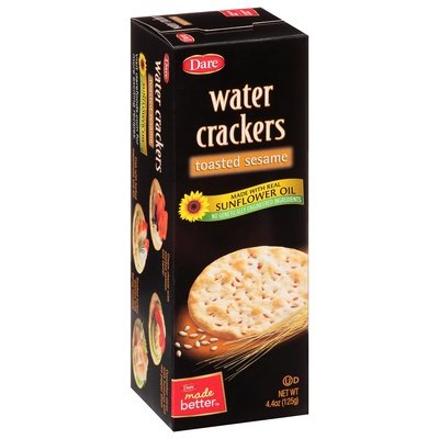 Dare Water Crackers Toasted Sesame 12/4.4 OZ [UNFI #306555] [ebt]