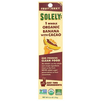 Solely Fruit Jerky Organic Banana With Cacao Og2 12/.8 OZ [UNFI-CARLISLE #2329670] [ebt]