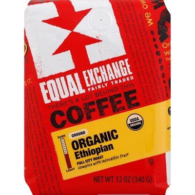 Equal Exchange Coffee Drip Grind Full City Roast Ethiopian Og1 6/12 OZ [UNFI #716290] [ebt]