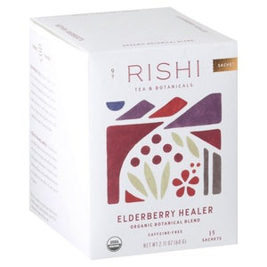Rishi Tea Tea Organic Caffeine-Free Elderberry Healer Sachets Og2 6/15 BAG [UNFI #2534147] [ebt]