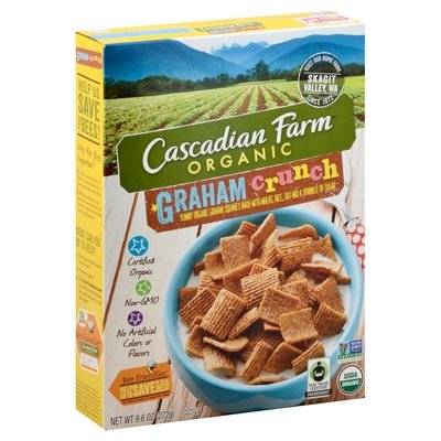 Cascadian Farm Cereal Graham Crunch Og2 10/9.6 OZ [UNFI #1499938] [ebt]