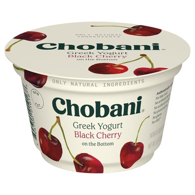Chobani Yogurt Nonfat Greek Black Cherry On The Bottom 12/5.3 oz [UNFI #1512334 ] [ebt]