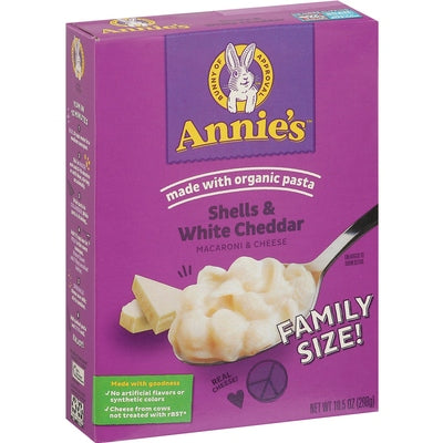 Annies Homegrown Shells & Cheddar Family Size 6/10.5 OZ [UNFI #689133] [ebt]