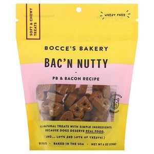 Bocces Bakery Dog Treats Bac N Nutty Pb & Bacon Recipe 12/6 OZ [UNFI #2563633]