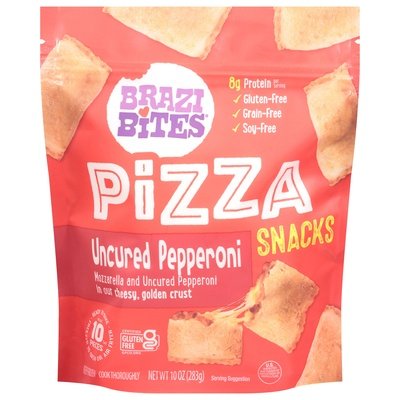 Brazi Bites Pizza Snacks Uncured Pepperoni 8/10 OZ [UNFI #2715290] [ebt]