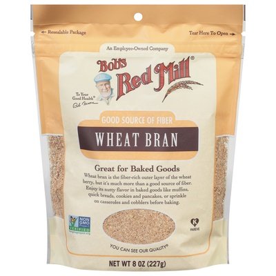 Bobs Red Mill Wheat Bran 4/8 OZ [UNFI #2533040] [ebt]