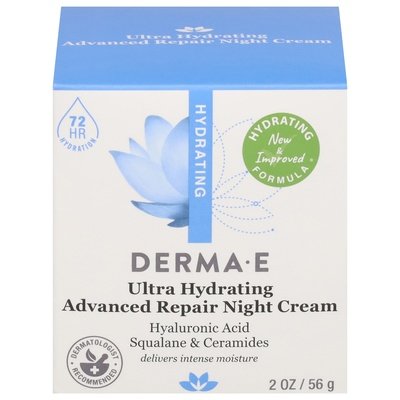 Derma E Night Cream Advanced Repair Ultra Hydrating 1/2 OZ [UNFI-CARLISLE #452938] T