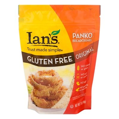 Ians Breadcrumbs Gluten Free Original Panko 8/7 OZ [UNFI #1149038] [ebt]