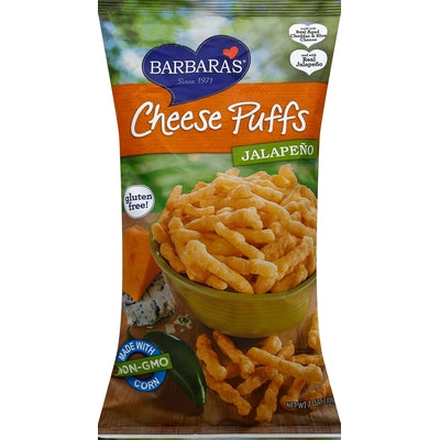 Barbaras Cheese Puffs Jalapeno 12/7 oz [UNFI #0320028 ] [ebt]