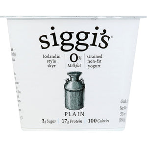 Siggis Yogurt Plain Fat Free 12/5.3 oz [UNFI #0694455 ] [ebt]