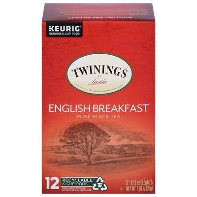 Twinings Black Tea Pure English Breakfast K-Cup Pods 6/12 CT [UNFI #426247] [ebt]