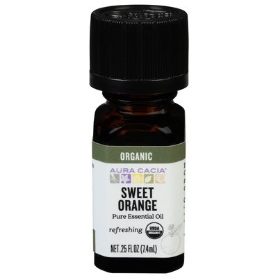 Aura Cacia Pure Essential Oil Refreshing Sweet Orange Og2 1/.25 OZ [UNFI-CARLISLE #324517] T