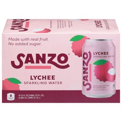 Sanzo Sparkling Water Lychee 4/6/12 OZ [UNFI #2926855] [ebt]