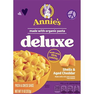 Annies Homegrown Shells & Aged Cheddar Og3 12/11 OZ [UNFI #415786] [ebt]