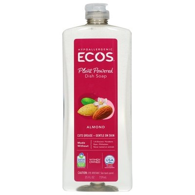 Ecos Dish Soap Plant Powered Almond 6/25 OZ [UNFI #1023688] T