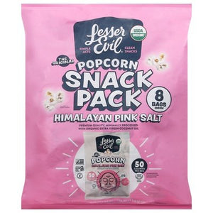 Lesser Evil Popcorn Himalayan Pink Salt Snack Pack Og2 12/8/.46 OZ [UNFI #2094886] [ebt]