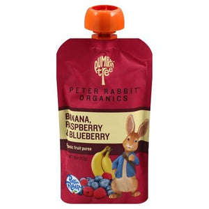 Peter Rabbit Organics Fruit Puree Banana Raspberry & Blueberry Og2 10/4 OZ [UNFI #1526862] [ebt]