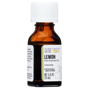 Aura Cacia Pure Essential Oil Lemon Renewing 1/.5 OZ [UNFI-CARLISLE #620468] T