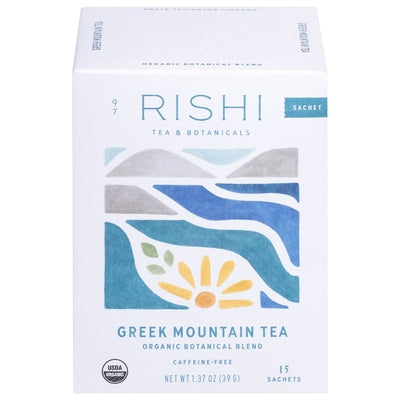 Rishi Tea Greek Mountain Tea Botanical Blend Organic Sachets Og2 6/15 CT [UNFI #2986289] [ebt]