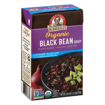 Dr Mcdougalls Soup Organic Black Bean Og2 6/18 OZ [UNFI #661058] [ebt]