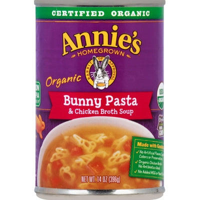 Anniess Homegrown Bunny Pasta Chicken Broth Og2 12/14 OZ [UNFI #3072048] [ebt]