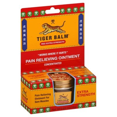 Tiger Balm Pain Relieving Ointment Red Extra Strength 6/18 GRM [UNFI-CARLISLE #876557] T