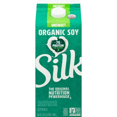 Silk Soymilk Organic Unsweet Og2 6/64 oz [UNFI #0362525] T [ebt]