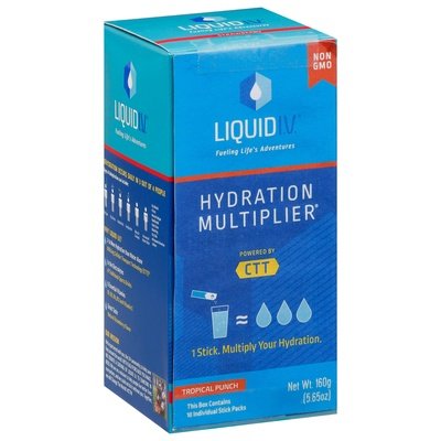 Liquid I V Electrolyte Drink Mix Tropical Punch 1/5.65 OZ [UNFI-CARLISLE #2849040] [ebt]