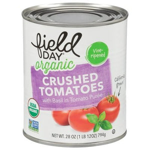 Field Day Tomatoes Organic Crushed Vine-Ripened Og2 12/28 OZ [UNFI #1881812] [ebt]
