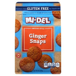 Mi-Del Ginger Snaps Gluten Free Swedish Style 8/8 OZ [UNFI #2006211] [ebt]