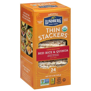 Lundberg Family Farms Rice Cakes Organic Red Rice & Quinoa Og2 6/6 OZ [UNFI #2515732] [ebt]