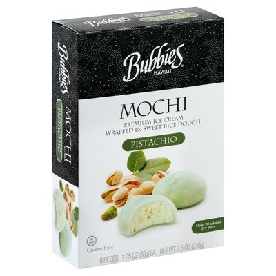 Bubbies Hawaii Mochi Pistachio 8/7.5 OZ [UNFI #2211134] [ebt]