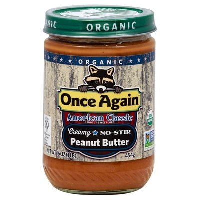 Once Again Peanut Butter Creamy No-Stir Lightly Sweetened Organic Og2 6/16 OZ [UNFI #2614949] [ebt]