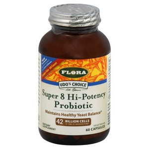 Flora Probiotic Super 8 Hi-Potency Vegetarian Capsules 1/60 CAP [UNFI #2260149] [ebt]