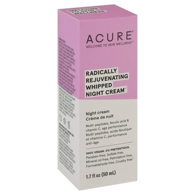 Acure Night Cream Whipped Rejuvenating Radically 1/1.7 OZ [UNFI-CARLISLE #2344240] T
