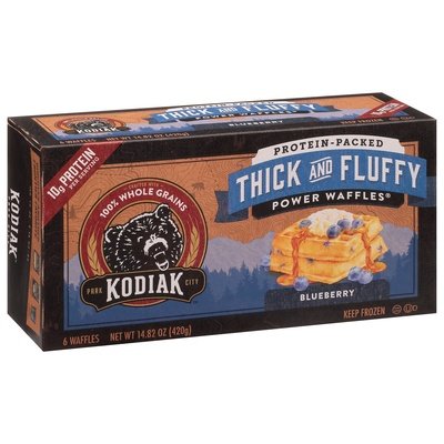 Kodiak Cakes Power Waffles Blueberry Thick And Fluffy 8/14.82 OZ [UNFI #2697555] [ebt]