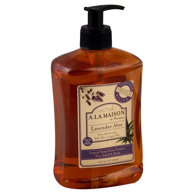 A La Maison Liquid Soap For Hand & Body Lavender Aloe 1/16.9 OZ [UNFI-CARLISLE #702852] T