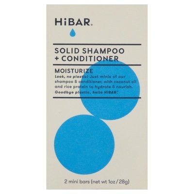 Hibar Shampoo + Conditioner Solid Moisturize Mini 1/1 OZ [UNFI-CARLISLE #2877959] T