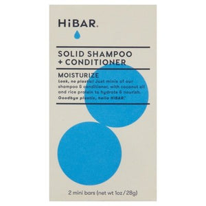 Hibar Shampoo + Conditioner Solid Moisturize Mini 1/1 OZ [UNFI-CARLISLE #2877959] T