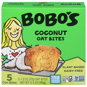 Bobos Oat Bars Oat Bites Coconut 6/5/1.3 OZ [UNFI #1957877] [ebt]