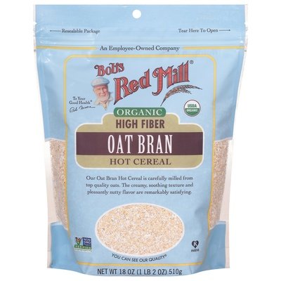 Bobs Red Mill Hot Cereal Oat Bran Organic Og2 4/18 OZ [UNFI #2276186] [ebt]
