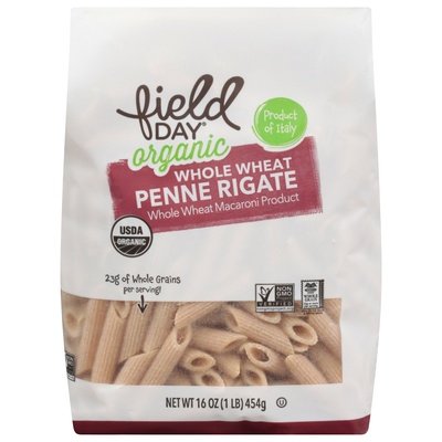 Field Day Penne Rigate Organic Whole Wheat Og2 20/16 OZ [UNFI #2916369] [ebt]