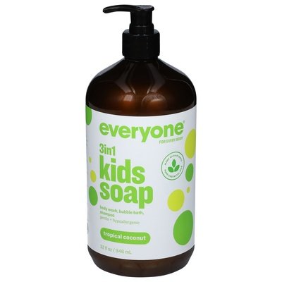 Everyone Kids Soap Tropical Coconut 3In1 1/32 OZ [UNFI-CARLISLE #1156694] T